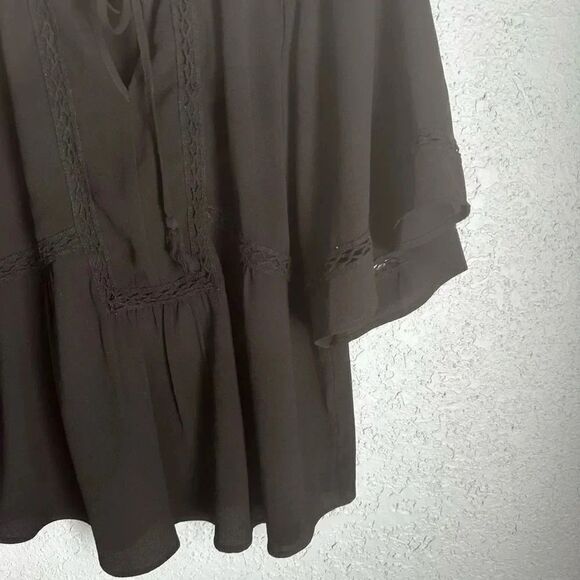 Daniel Rainn Women’s Crotchet Black Blouse Size Small - Picture 4 of 6